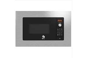 Balay 3CG6142X3 - Microondas, electrónico, Encastrable con marco, 38 cm, 20 l, 5 F, Aqualisis, Ap. lateral izquierda, 8 recet