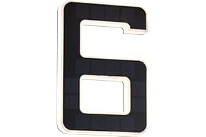 ‎PAULMANN Paulmann 79847 LED Solar Hausnummer 6 IP44 Warmweiß Akku wechselbar incl. 1x0,2 Watt Solarleuchte Schwarz Solarlampe Kunststoff Solarlicht 3000 K