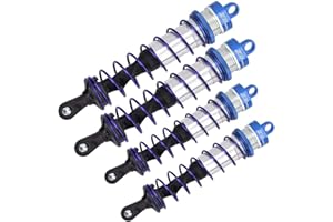 ZYZYZK Akcesoria samochodowe RC, akcesoria RC Pojazdy RC Przedni amortyzator, przedni amortyzator 1/8 RC Metalowe ciśnienie oleju w samochodzie regulowane dla samochodu RC(blue)