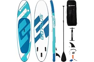 COSTWAY SUP Gonfiabile Adulti 305/335 cm, Stand Up Paddle Gonfiabile con Pinne, Leash, Pagaia, Pompa, Kit di Riparazione e Borsa, Carico Massimo 110 kg