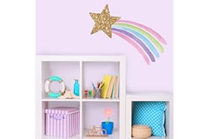 STICKERSCAPE Shooting star wall sticker | Size variations available | Unicorn window stickers | Children's room decor | UK