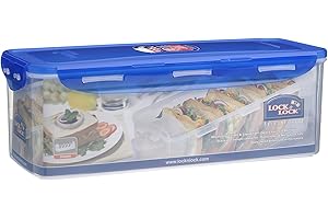 LOCKNLOCK Lock & Lock HPL849T Contenitore per alimenti rettangolare classico con custode sandwich, 5.0L
