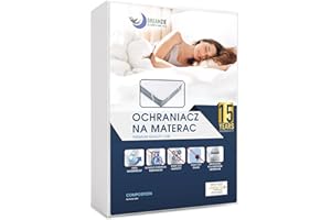 Dreamzie Wodoodporna osłona na materac z 4 elastycznymi kątami - Dla Materaca 140 x 200 cm - Wyprodukowano w UE - certyfikat OEKO-TEX®