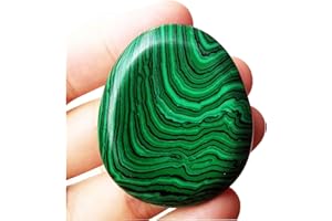 Manekieko Malachit Wassertropfen Chakra Daumen Sorgen Stein, Stress Relax Heilungs Reiki Kristalltaschen Palmensteine