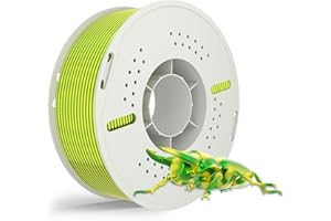 ‎NEVSBYE NevsBye Silk PLA 3D Drucker Filament 1.75mm, 1kg Pappspule, Maßgenauigkeit +/- 0.02mm, passend für die meisten FDM Drucker, verhedderungsfrei für reibungsloses Drucken (GelbGrün)