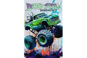 Diario Scuola 2025 2026: Agenda Scolastica Per Ragazza e Ragazzo, Elementari, Primaria, Media, Superiori | da Settembre 2025 ad Luglio 2026 | Monster Truck.