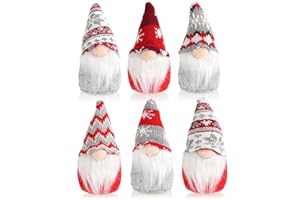 COM-FOUR® 6x Krasnale swiateczne Premium 15cm - Dekoracja swiateczna - element dekoracyjny - figurka zimowego karla - Skandynawskie trolle dekoracyjne - Szwedzki krasnal z broda (6 sztuk - Norweski 1)