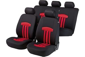 WALSER Housse de siège de voiture Kent set complet avec fermeture éclair, ZIPP-IT Premium Housse 2 housses de siège avant, 1 housse de siège arrière
