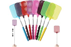 WILLIYATT Tapette à Mouches Extensible,Tapetteà Mouche Multicolore Tapette,Poignée Télescopique Durable et Robuste,pour repousser Les Mouches et Les Insectes