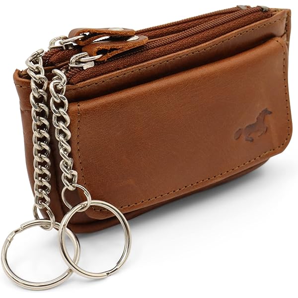 Alassio 42247 - sleuteletui van echt leer, sleuteltasje met 2 sleutelringen, extra vak met ritssluiting en 2 insteekvakken, sleutelorganizer in zwart, sleuteletui ca. 7,5 x 10 cm, zwart, ca. 7,5 x 10