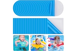 KATELUO 40pcs Patchs de Réparation Auto-Adhésifs en PVC, Kit Reparation Piscine Bleu, Kit Reparation Spa Gonflable, pour Ballons de Plage, Bateau/Piscines/Canoe Gonflable (40)