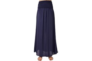 Eitex Zauberhafter Retro Maxirock Damen Sommer Rock Größe 34/36 bis Größe 50/52 verfügbar Langer Maxirock Strandrock Sommerock lang Gürtel Amber Boho Retro Maxirock