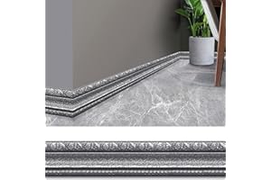 AIDNTBEO Bordure murale étanche 3D - 2,3 m - Autocollant - Pour plinthe