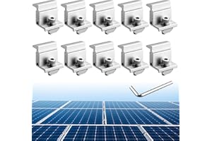 Anbte Kit di Staffe per Pannelli Solari, 10 Pezzi Profilo a Z in Alluminio 30-45mm Accessori per Pannelli Solari, Adatto per il Montaggio di Caravan/Casa/Barca/Pannelli Solari-Argento