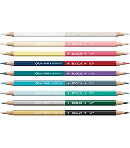 Caran D'Ache : Duo De Boîtes De 12 Crayons Aquarellables - Multicolore - Fabriqué En Suisse