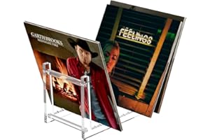 ‎HIIMIEI HIIMIEI Schallplatten Aufbewahrung,Acyrl Abnehmbar Schallplattenständer zum Vinyl Aufbewahrung | LP Ständer mit 12 Rutschfeste Rillen für 50 Datensätze Vinyl oder mehr|13.7x6.65x7.5 inch-Transparent