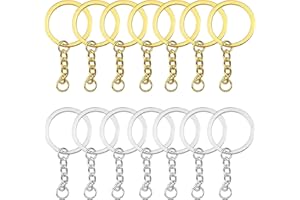 Yapithome 60 Pezzi Anelli per Portachiavi 25MM Portachiavi Anello con Catena Cerchi Key Chains per organizzare Chiavi, Chiavi Garage, Appeso Fai da Te Vari Piccoli Accessori per Gioielli