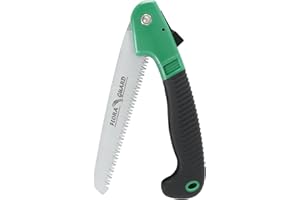 FLORA GUARD Pliable Scie à Main, Scie d'élagage Camping/avec Robuste 17,8 cm Professional Scie Pliante (Vert)