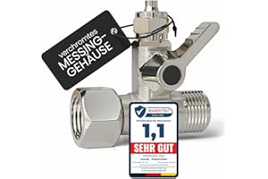 ‎SMARDY smardy Absperrhahn Absperrventil 3/8 auf 1/4 Zoll Adapter T-Stück 3/8x3/8x1/4" zum Anschluss von 2 Geräten 3/8 3/8 1/4" Side by Side Kühlschrank Osmoseanlage Wasserfilter Kaffeemaschine