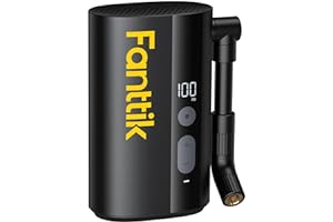 Fanttik X9 Ace Pompe à Vélo électrique, gonflage Rapide de 32s gonfleur Electrique Velo, 150PSI Pompe a Velo Electrique avec Valve Presta et Schrader, pour Vélo de Route, VTT, Vélo électrique&Urbain