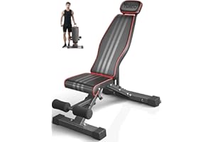 YOLEO Banc de Musculation Pliable, Banc de Fitness Incliné avec Dossier Réglable pour Entraînement Complet du Corps, Banc Exercice Gymnastique à Domicile ou au Bureau