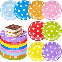 HAKZEON 200 Stück Bunte Pappteller | 17,8 Cm Durchmesser | 10 Farben | Für Party, Picknick, Hochzeit