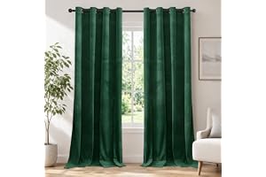 Ystyle Sammetsgardiner om 2 Set, 117 X 137 cm, Gardiner Vardagsrum, Mörkläggningsgardiner, Termiska Gardiner Sammet, Värmeiso