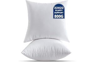 QSWRD 55 x 55 CM Kuddar Set om 2 Stor Vita Innerkuddar Dekorativa Kuddfyllning Ryggkuddeinsatser för Soffkudde Fyrkantig Kudd