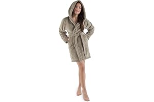 CelinaTex XS-XXXL Bademantel Kapuze Uni oder zweifarbig, kurz oder lang seitliche Eingrifftaschen Damen Sherpa Kuschelfleece OEKO-TEX