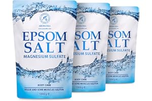 AROMATIKA TRUST THE POWER OF NATURE Sali da Bagno 3kg - Sali di Epsom 3000g - 100% Magnesio Naturale - Lenitivo e Allevia i Muscoli - Rilassamento e disintossicante - Cura del corpo - Miglior sonno - Pediluvio Massaggio