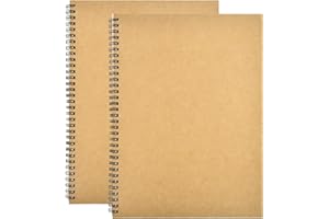 Fodlon 2 Pacchi Quaderno A4,200 GSM(140 Pagine) Quaderni a Spirale, Bianco Album Schizzi per Bambine Che Dipingono Acquerello, Journalr, Disegno Paesaggistico