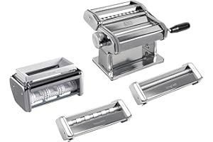 Marcato Multipaste Pasta Machines Set, Chrome Steel, Various Pasta Sizes, 20 x 20 x 15 cm, Easy to Use
