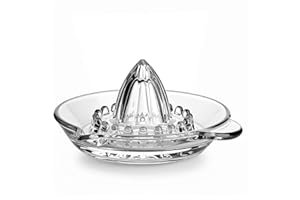 Glasmark KROSNO 1992 Presse Agrumes Manuel Citron Lime Orange en Verre Transparent Lavable au Lave-Vaisselle