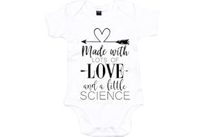 FUNKYSHIRT Made with Lots of Love and A Little Science Baby Grow Vest Present IVF