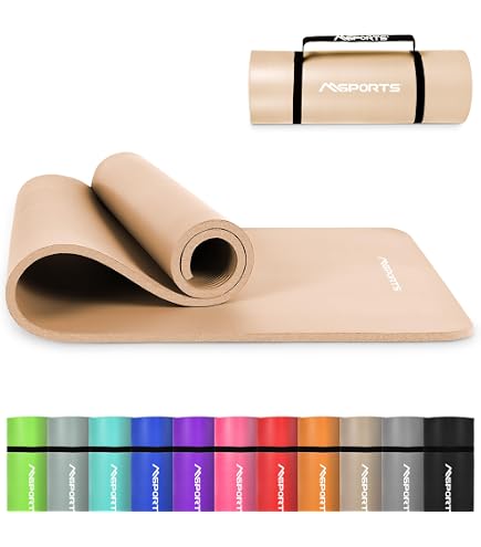 Fitness Mad Warrior II Yogamatte – 4 Mm Stark, Rutschfest, Phthalatfrei, In Schwarz