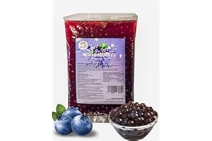 PANDA MEISTER 600g Bubble Tea Perlen Popping Boba - Blaubeere Fruchtperlen Bubbletea Perlen Set - Vegan- Super Ideen zum Selber Machen Bubble Tea Topping für DIY