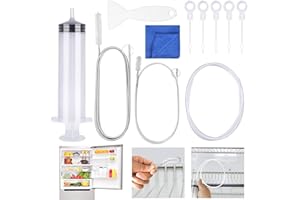 Furuising 11Pcs Fridge Dredger and Cleaning Set, Reusable Fridge Drain Hole Cleaning Tool, Fridge Emptying Dredger and Cleaning Set for All Refrigerator Cleaning, Kitchen Drain Pipe