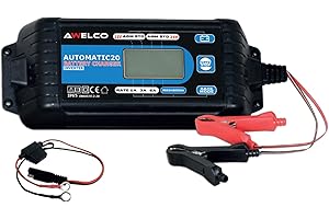 Caricabatteria auto moto inverter 12-24V Awelco Automatic 20 autospegnimento mantenimento pulse