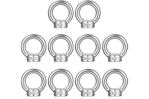 10 st. Ringmutter M8, ringmuttern, ringösen, 304 rostfritt stål gänga öglemutter, ögonmuttern, ringbult för att fästa hängand