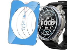 Funrae 4 PCS Displayschutz für Amazfit Balance 2 für Panzerglas, 9H Härte Schutzfolie mit Positionierhilfe für Installation, Blasenfreie HD Anti-Kratz Displayschutzfolie Glas Film