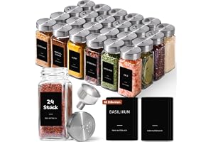 ComSaf kryddburkar i glas med justerbart lock, 120 ml, 24-pack