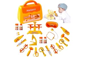 Auniq Doctors Set for Kids, Doctor Toy Kit Pretend Doctor Kit Role Play Kids Educational Toys with Stethoscope and Medical Bag Kids Doctor Playset Gifts for Girls Boys Toddler 3-8 Years Old