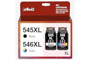 AROIL PG-545XL CL-546XL für Canon Druckerpatronen 545 546 XL Multipack Ersatz für Pixma MX495 TR4550 TS3150 TR4551 MG3050 MG2555s MX490 TS3151 MG2550s TS3350 MG2950 MG2950S MG3051 (Schwarz, Farbe, 2er-Pack)