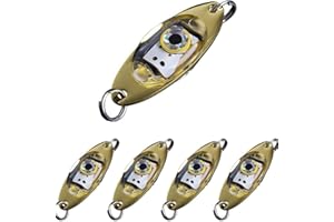 TOPIND - 5 señuelos LED para pesca con forma de pez en forma de pez, luz intermitente LED, para pesca