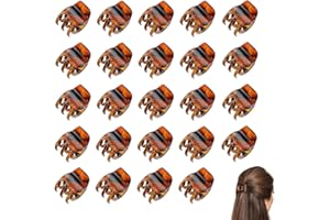 CUHZA 24 Pezzi Mini Clip per Capelli, Pinze per capelli, Donna Mollette per Capelli, Fermaglio per Capelli in Plastica Antiscivolo Adatto per Ragazze e Donna