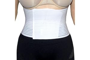BODYPERFECT Fascia ernia ombelicale Pancera post operatoria Cintura post parto Elasticizzata A Strappo Altezza 16 Cm Made in Italy (Bianco, S)