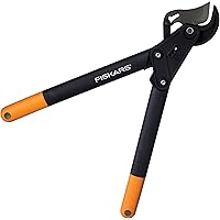 Fiskars PowerStep Amboss-Astschere für trockenes und hartes Holz, Antihaftbeschichtet, Gehärteter Präzisionsstahl, Länge…