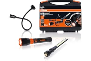 OSRAM LEDinspect 3-IN-1 INSPECTION LIGHT KIT, torch&flexible gooseneck& inspection light; four lighting modes; magnetic handle base