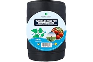 PLANETA HUERTO BONSÁI PLANETA HUERTO | Rollo Exudación Agro 100 m – Manguera de Riego Eficiente para Cultivos y Huertos