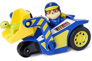 Paw Patrol: Search & Rescue, Rubble Rescue Bulldozer Vehicle with 2 Figures, Police Car Toy with Pull-Back Action, Kids Toys for Boys and Girls Ages 3+